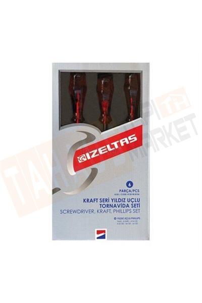 İzeltaş Kraft Seri Yıldız Uçlu Tornavida Seti 6 Parça