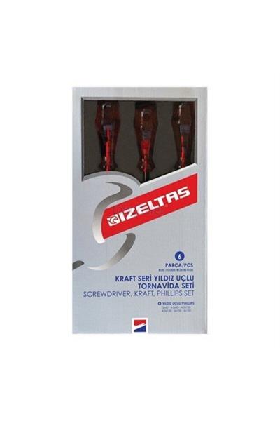 İzeltaş Kraft Seri Yıldız Uçlu Tornavida Seti 6 Parça