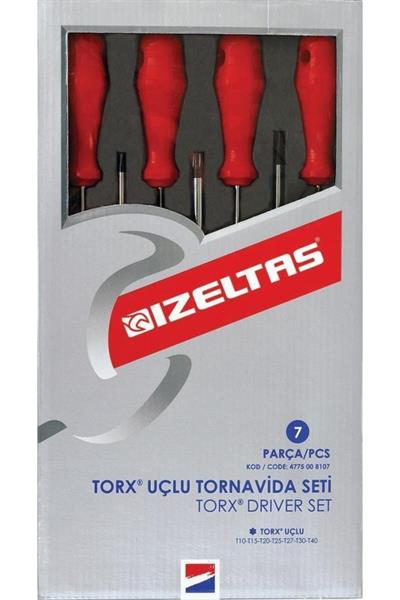 İzeltaş Torx Uçlu Tornavida Takımı 7Li