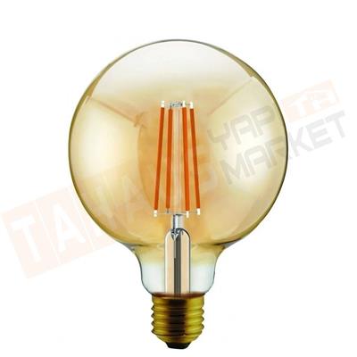 K2 GLOBAL KES606 6 Watt G95 LED Rustik Glop Ampul - Sarı Işık (2700K)