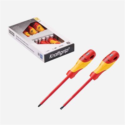 Kraftgrip 43904 Tornavida Takımı Düz Ve Yıldız Uçlu 7 Parça 1000 V