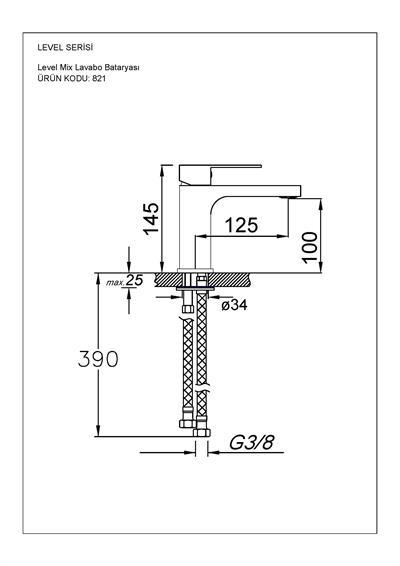 Level Serisi Lavabo Bataryası