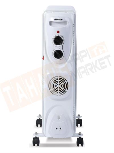 Marsstar B08F Turbo Fanlı 11 Dilim Elektrikli Yağlı Radyatör, 2500 Watt Petek Isıtıcı