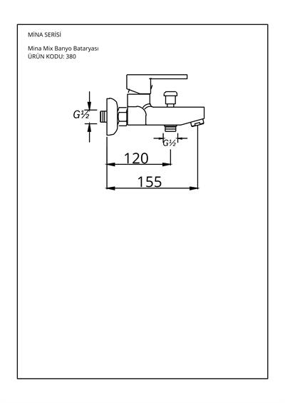 Mina Serisi Banyo Bataryası Gri