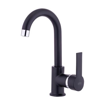 Mina Serisi Tek Gövde Lavabo Bataryası Siyah