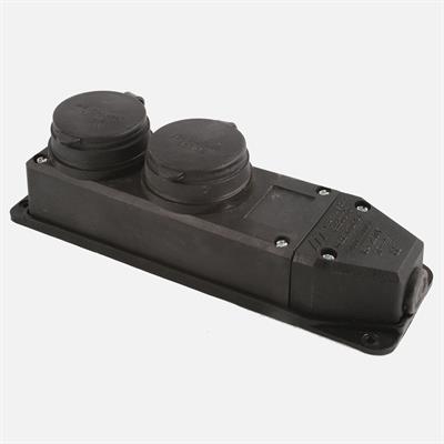 Mono 2li Grup Priz Kaucuk Siyah