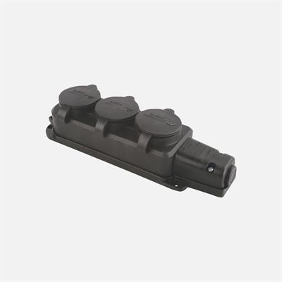 Mono 3lü Grup Priz Kauçuk Siyah