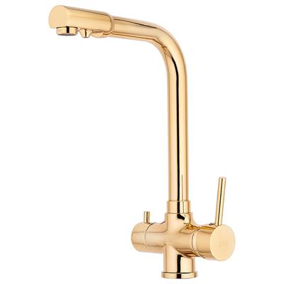 Mutfak Bataryaları Serisi Arıtma Tek Gövde Eviye Bataryası Altın