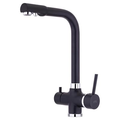 Mutfak Bataryaları Serisi Arıtma Tek Gövde Eviye Bataryası Siyah