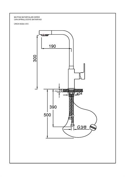 Mutfak Bataryaları Serisi Can Spiralli Eviye Bataryası