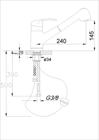 Mutfak Bataryaları Serisi Spiralli Eviye Bataryası