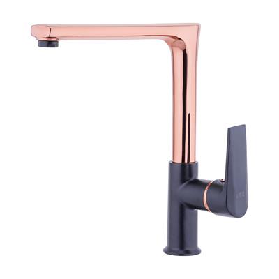 Mutfak Bataryaları Serisi Tek Gövde Eviye Bataryası Rose Altın Siyah