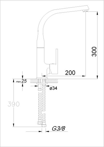 Mutfak Bataryaları Serisi Tek Gövde Eviye Bataryası