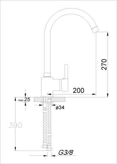Mutfak Bataryaları Serisi Tek Gövde Kuğu Eviye Bataryası
