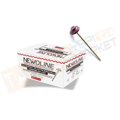 Newoline Galvanizli Monoblok Kırmızı Çivi 10 cm