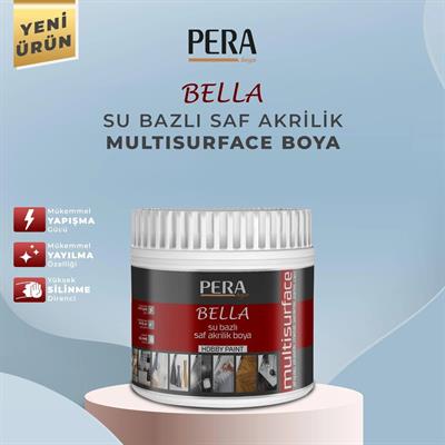Pera Bella Su Bazlı Saf Akrilik Boya 1 Lt Siyah