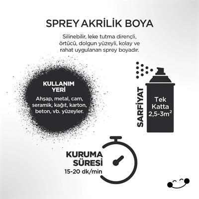 Polisan Akrilik Antrasit Sprey Boya 400 ml - RAL 7016