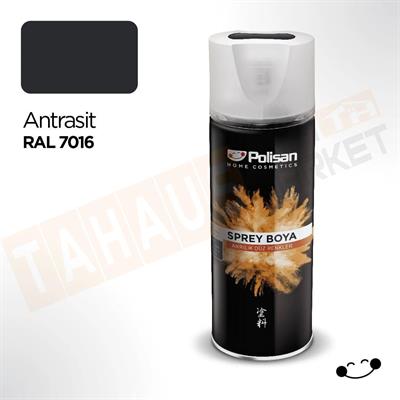 Polisan Akrilik Antrasit Sprey Boya 400 ml - RAL 7016