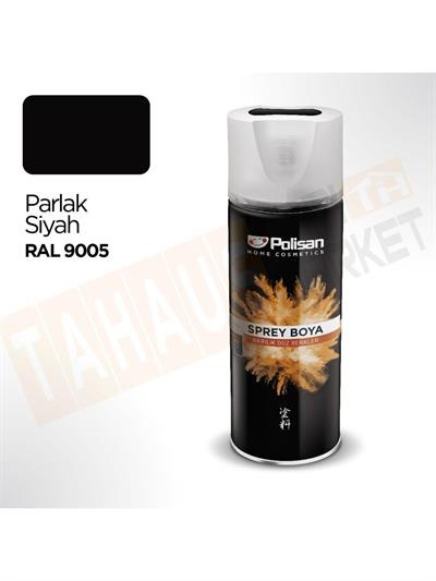 Polisan Akrilik Parlak Siyah Sprey Boya 400 ml - RAL 9005