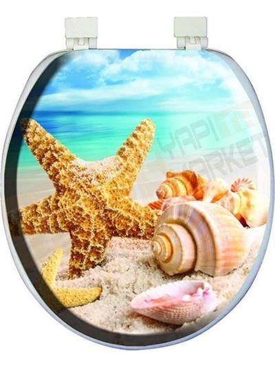 Poly Lüx,desenli Klozet Kapağı