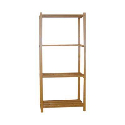 Regalux Ahşap Dikdörtgen Ayaklı 4 Raflı Salon Dekoratif Raf Seti Kahverengi