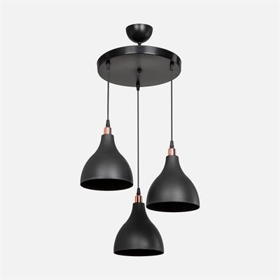 Ronda 3lü Sarkıt Avize Siyah