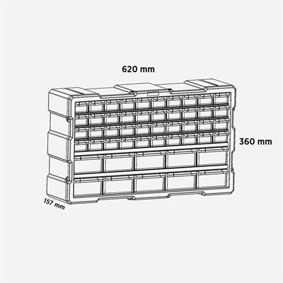 Rtrmax RCA6016 Monoblok Çekmece Seti 50li Modüler Çekmece