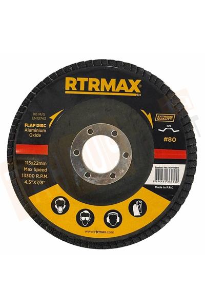 Rtrmax RDF11580 115mm 80 Kum Alüminyum Oksit Flap Disk