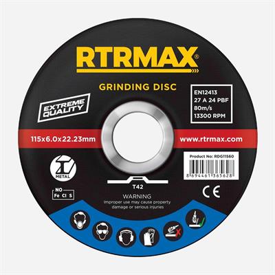 Rtrmax RDG18060 Çapak Alma Diski 180 x 6.0 x 22