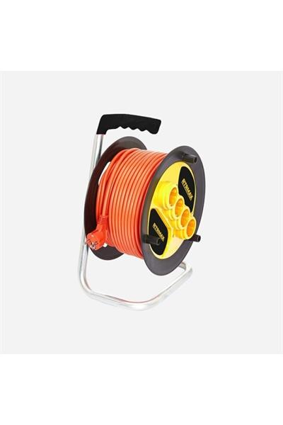 Rtrmax REM32540 4lü 40 m Makaralı Uzatma Kablosu
