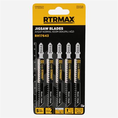 Rtrmax RH17643 Ahşap Normal Kesim Dekupaj Testere Ucu - T111C 5’li Paket