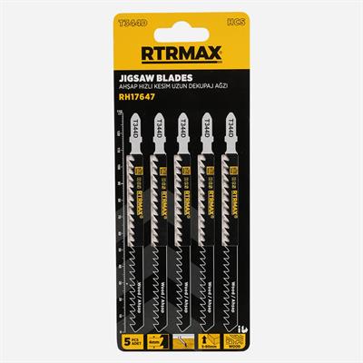 Rtrmax RH17647 Ahşap Hızlı Kesim Uzun Dekupaj Testere Ucu - T344D 5’li Paket