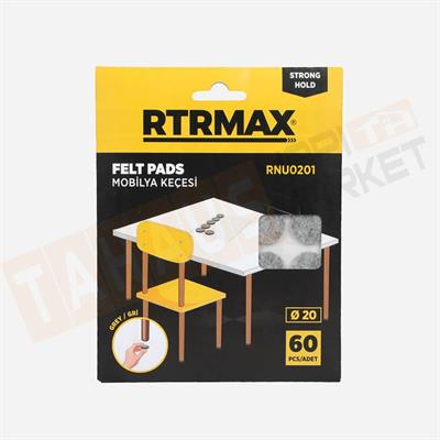 Rtrmax RNU0201 20 mm Gri Mobilya Altı Keçesi