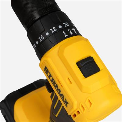 Rtrmax RTS5012 Akülü Darbeli Matkap Kömürsüz 2 x 2 Ah (20V) S Lion Akü