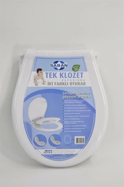 Saban 1. Kalite Çocuk Adaptörlü Çift Kullanımlı Klozet Kapağı