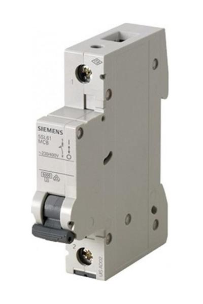 Siemens 5sl6125-6ya 1 Fazlı 25 Amper B Tipi Çabuk Karakterli 6ka Otomatik Sigorta