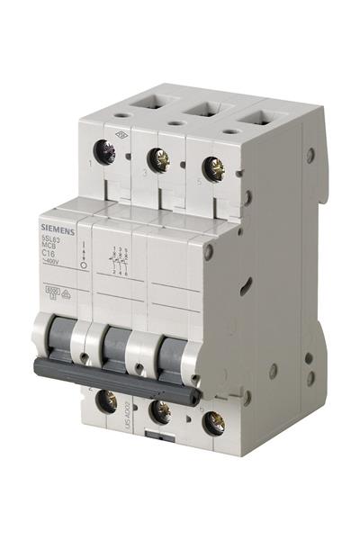 Siemens Siemens 5SL6350-7 3 Fazlı 50A C Tipi (Yavaş Karakterli) 6kA Otomatik Sigorta