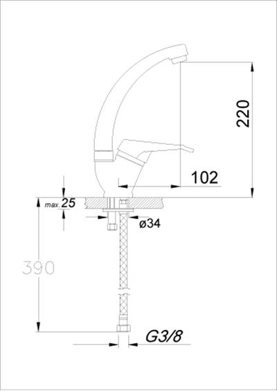 Tek Girişliler Serisi Royal Tek Gövde Lavabo Bataryası