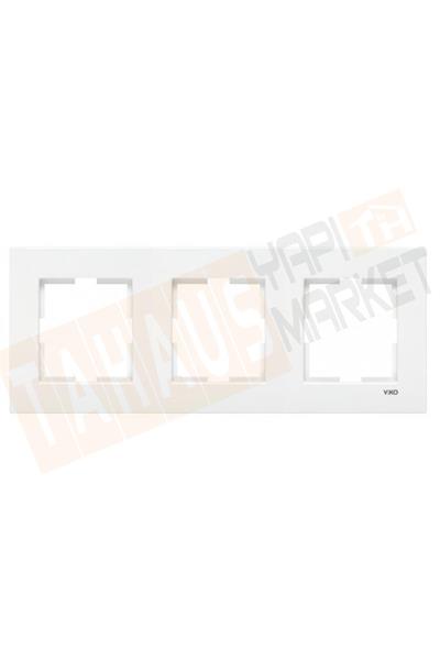 VİKO Karre 3 Lü Çerçeve Beyaz 90960202