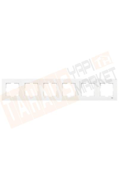 Viko Karre Beyaz Beşli Yatay Çerçeve 90960204