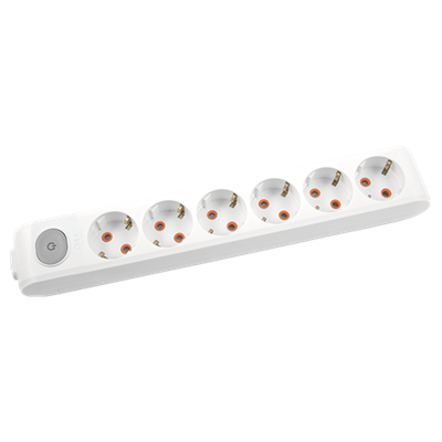 Viko Multi-Let Altılı Grup Priz Anahtarlı Topraklı Klemensli Beyaz (Çocuk Korumalı