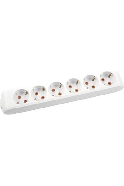 Viko Multi-Let Altılı Grup Priz Topraklı Klemensli Beyaz (Çocuk Korumalı)