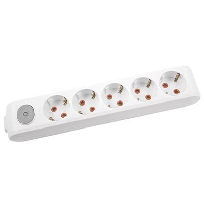 Viko Multi-Let Beşli Grup Priz Anahtarlı Topraklı Klemensli Beyaz (Çocuk Korumalı)