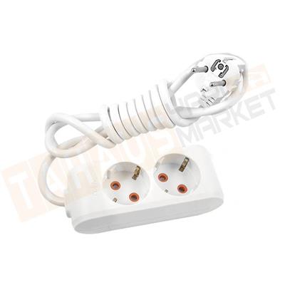 Viko Multi-Let Beyaz İkili Grup Priz Topraklı Kablolu Çocuk Korumalı 3 Mt 90113203