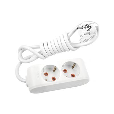 Viko Multi-Let Beyaz İkili Grup Priz Topraklı Kablolu Çocuk Korumalı 3 Mt 90113203