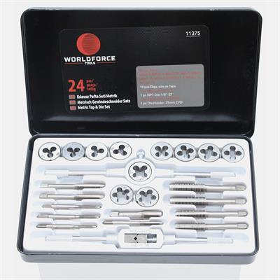 Worldforce Kılavuz Pafta Seti Metrik 24 Parça 11375