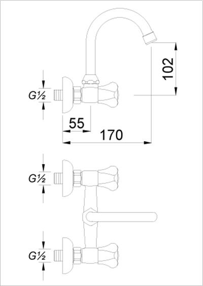 Yonca Serisi Döner Lavabo Bataryası