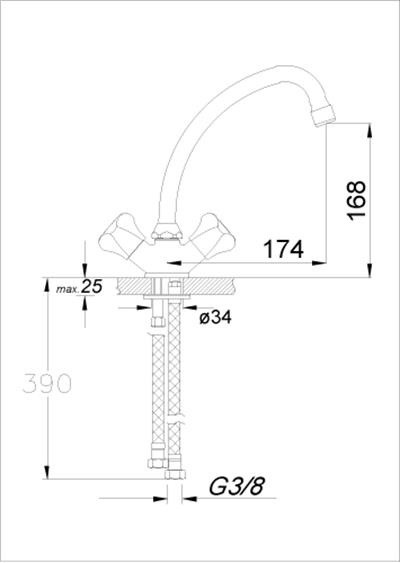 Yonca Serisi Tek Gövde Eviye Bataryası