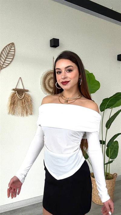 BODYKayık Kaya Özel Tasarım Ön V Detay Uzun Kol Premium Body 
