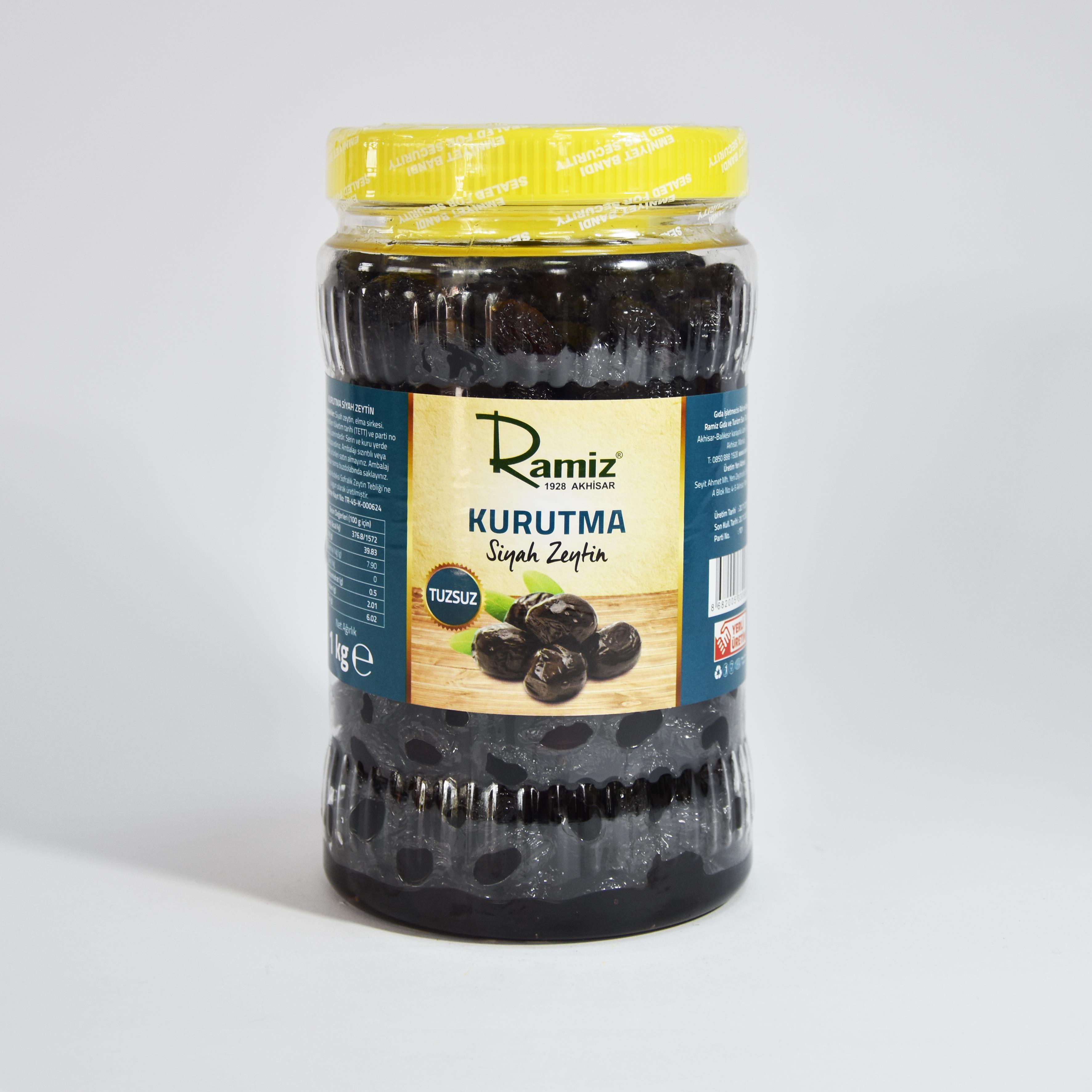Uslu Tipi Tamamen Tuzsuz Akhisar Siyah Kurutma Zeytin 1 Kg.